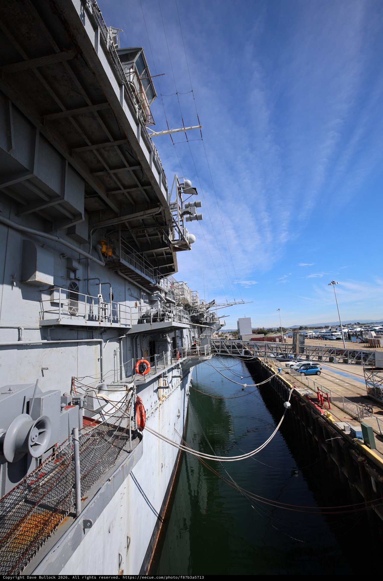 USS Hornet Aircraft Carrier Docked at Maritime Museum