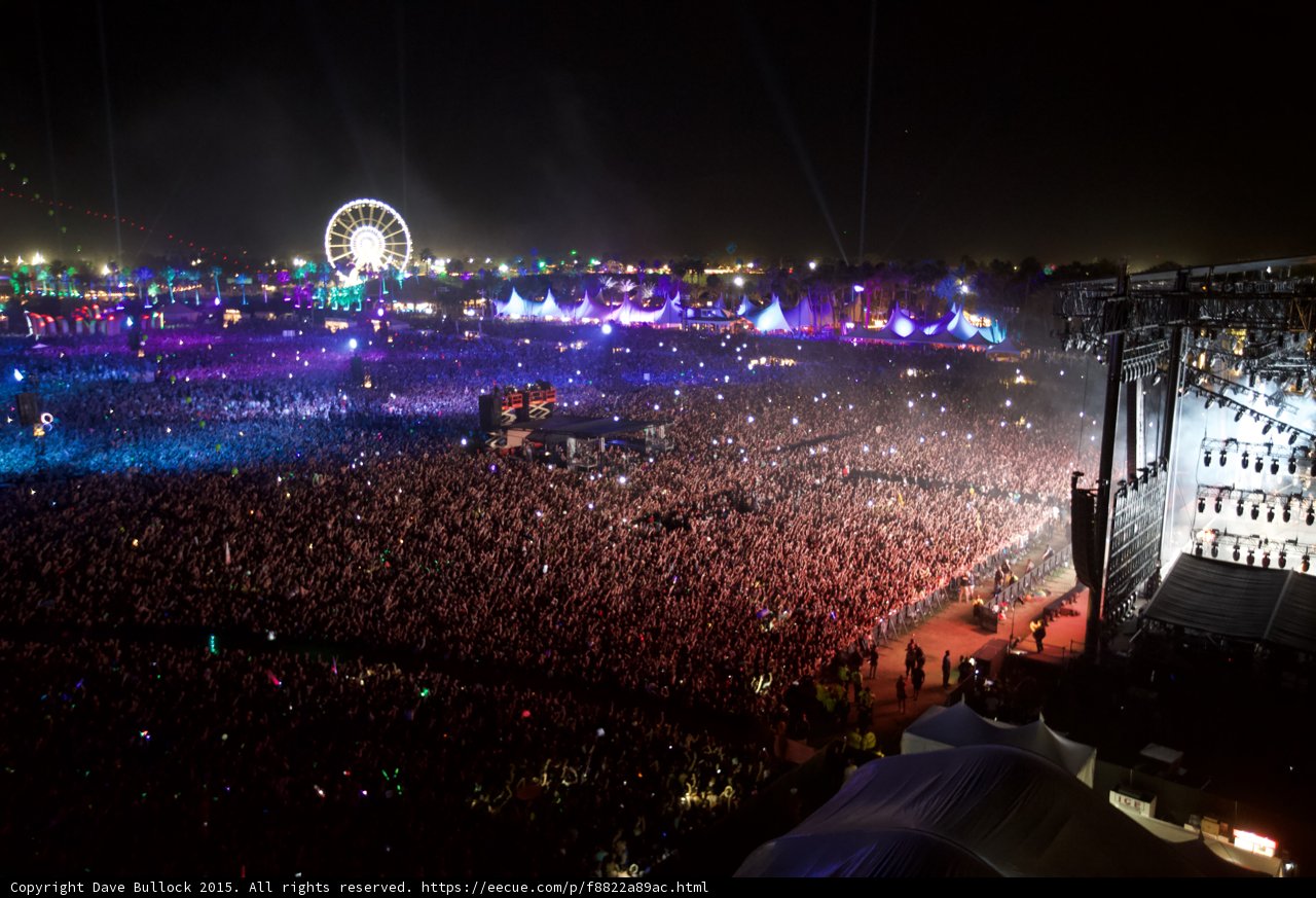 Lit Up: The Massive Crowd at Coachella Music Festival