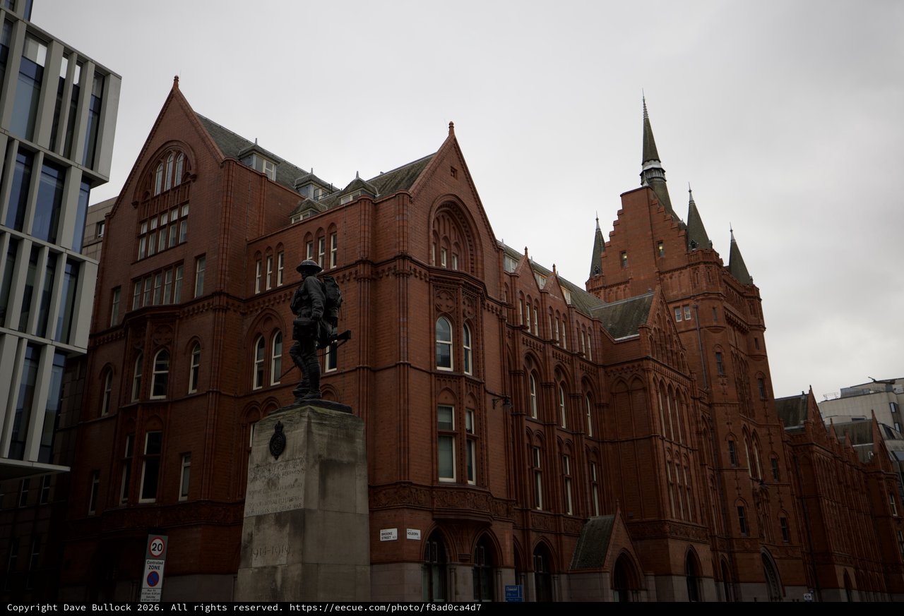 Victorian Red Brick Architecture on Overcast Day