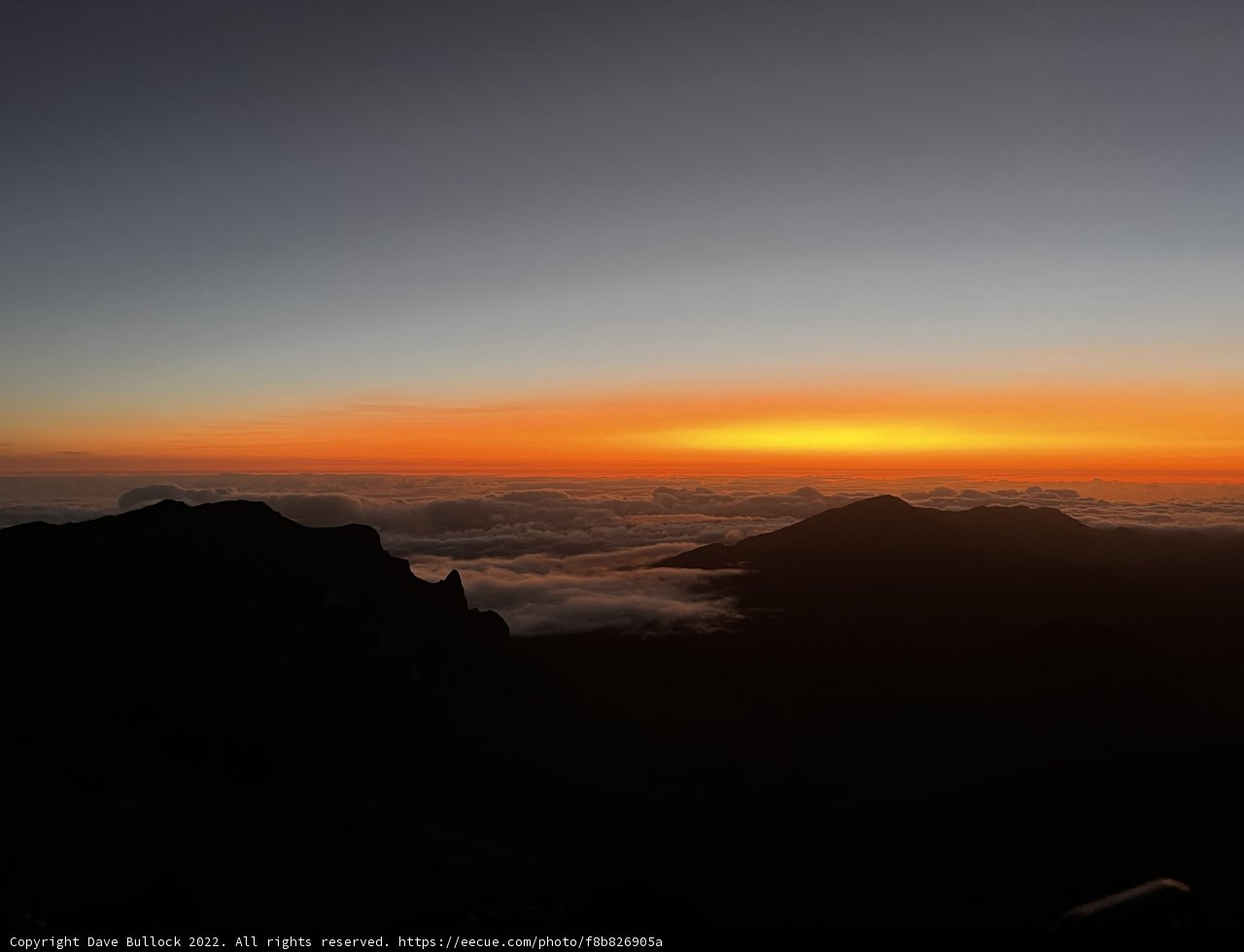 The Majestic Sunrise over the Clouds at Haleakalā National Park