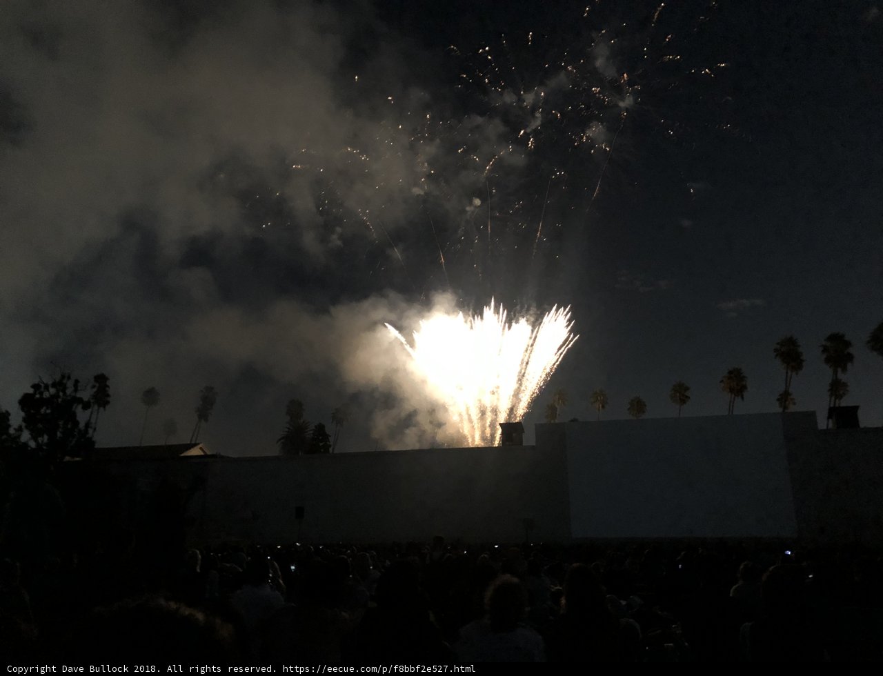 Fireworks Light Up the Los Angeles Night Sky