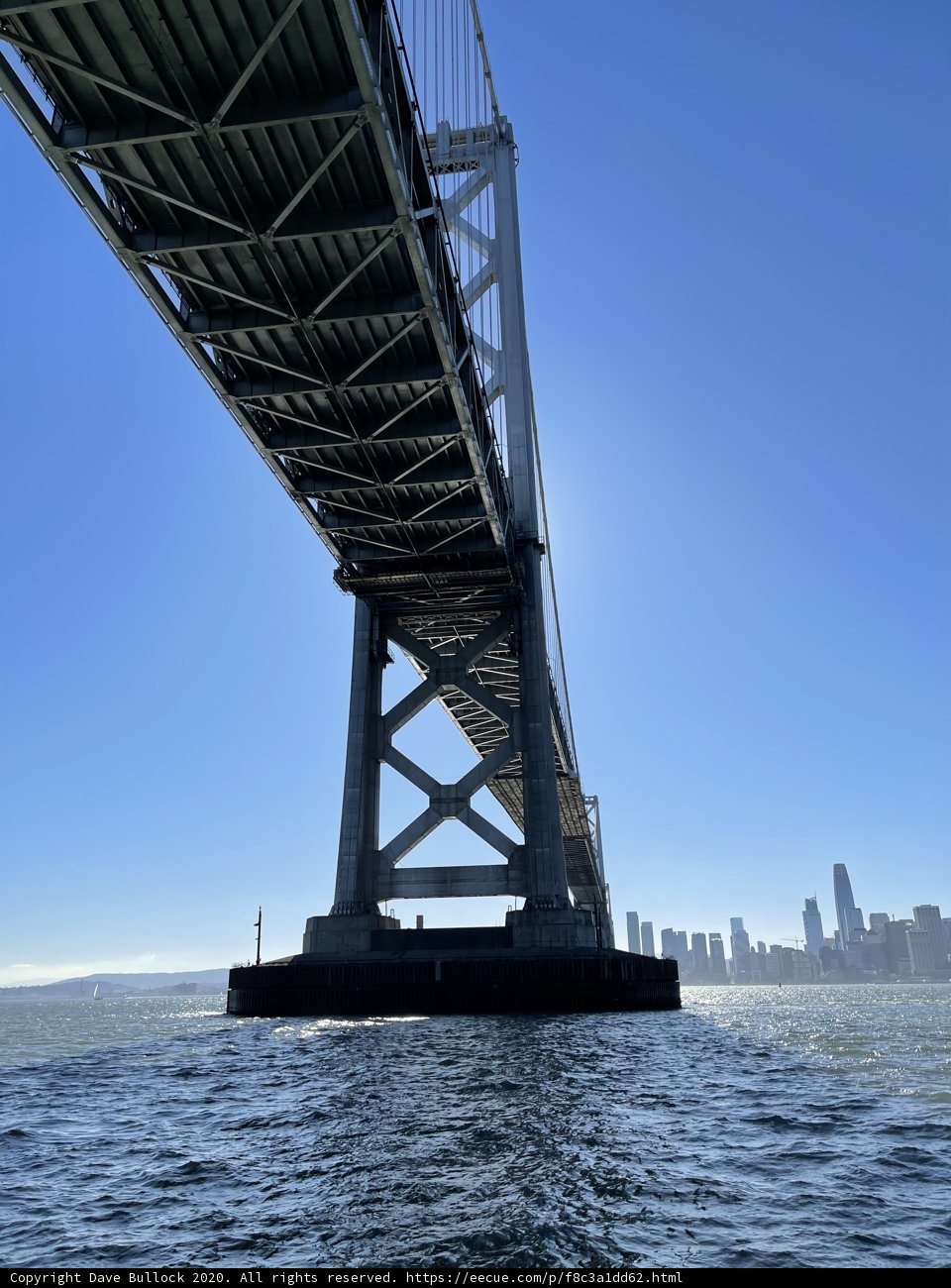 Reflections of San Francisco Bay Bridge at Dusk