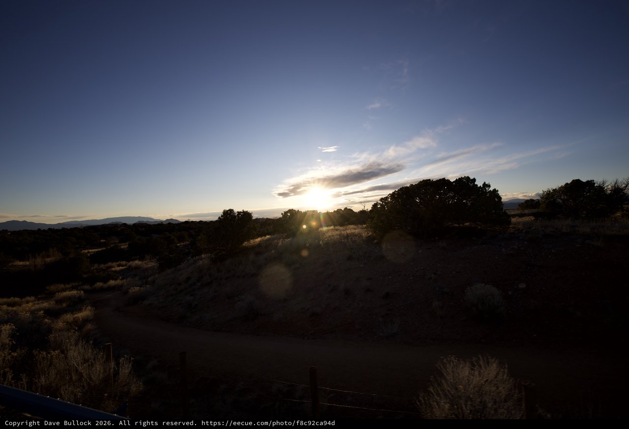 Sunset Over Desert Trail in Southwest Landscape