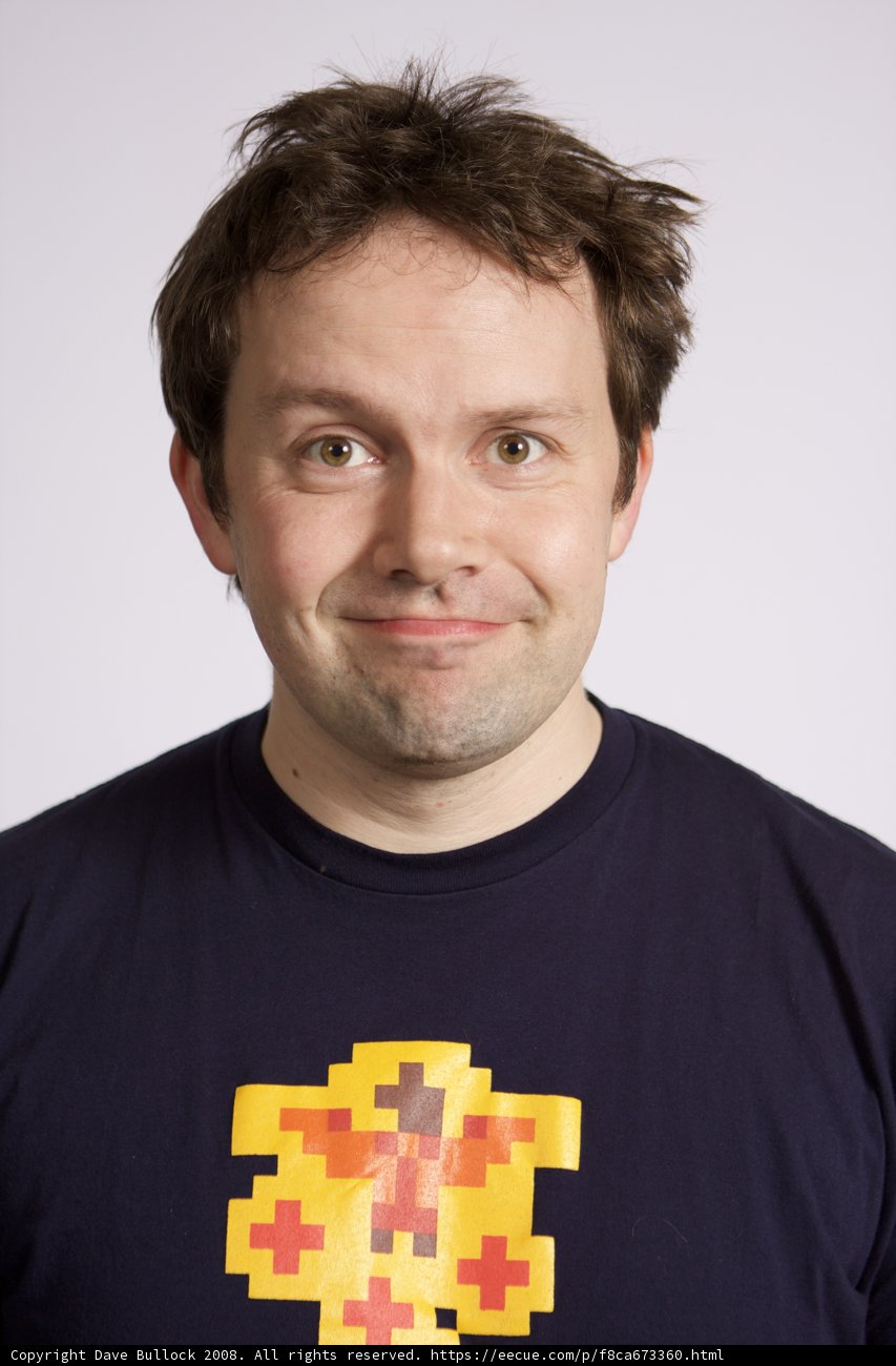 Happy Man in Branded T-Shirt