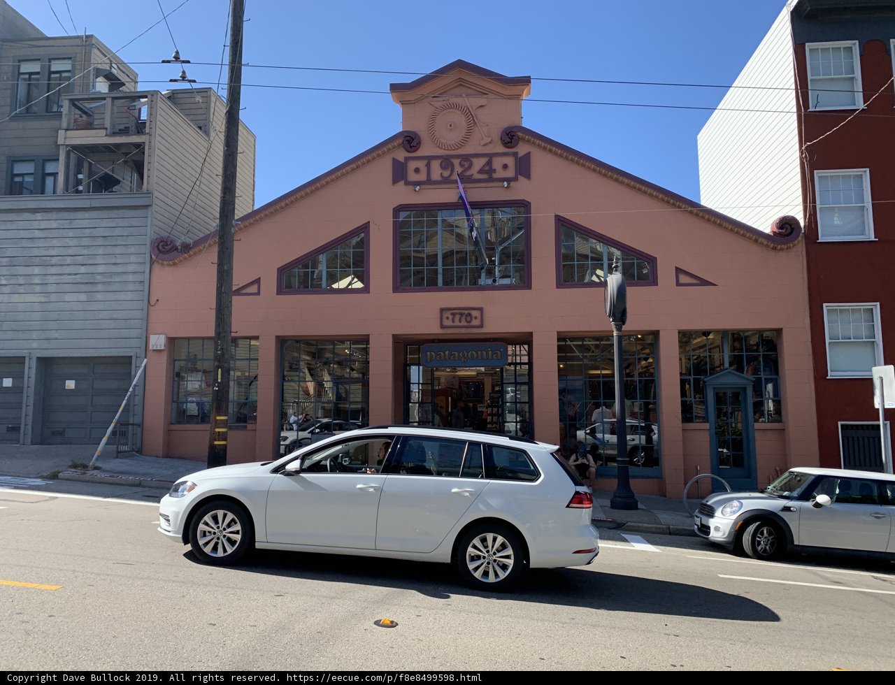 Parked Coupe in Urban Landscape