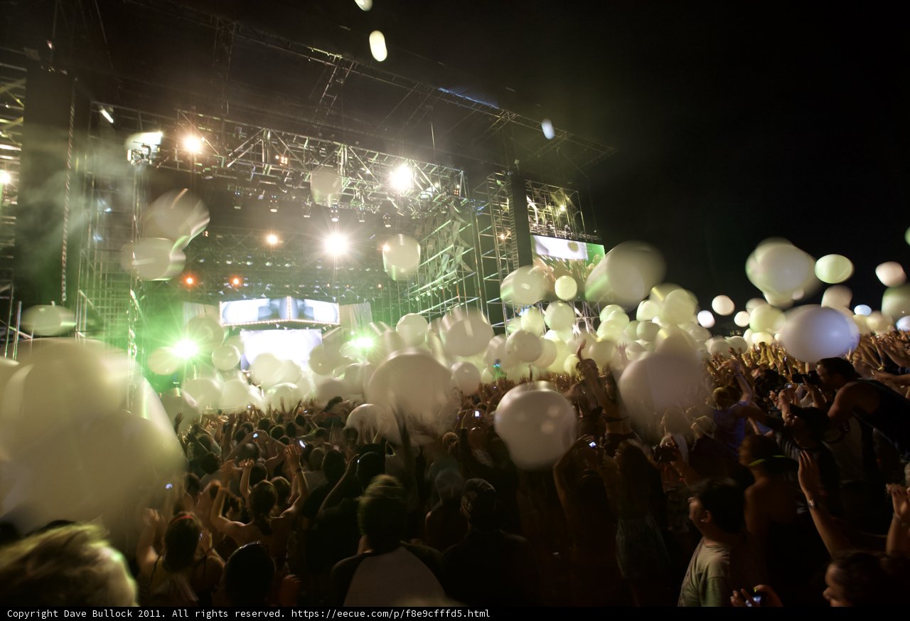 Balloons in the Night Sky at Coachella