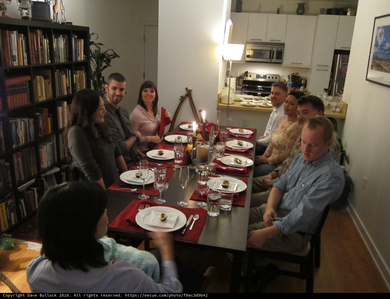 Friends Gather for Hanukkah Dinner Party Celebration