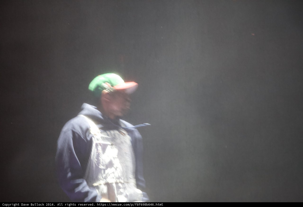 Green Hoodie Man in the Dark