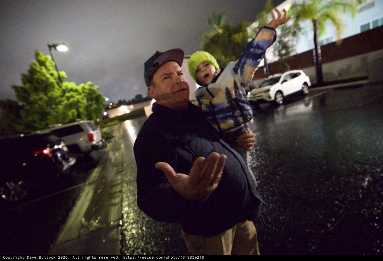 Father and Child Rescued During Nighttime Flood Emergency