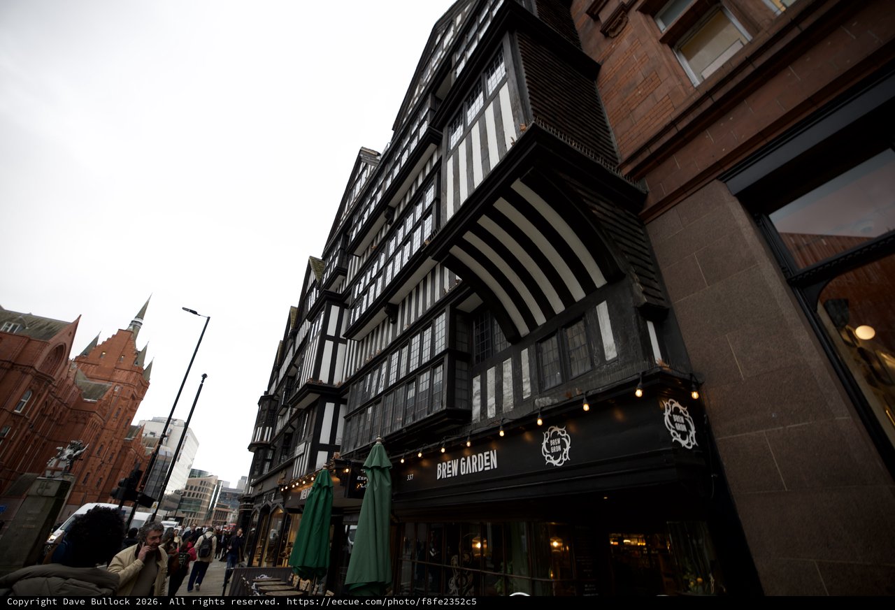 Historic Tudor-Style Building in London at Dusk