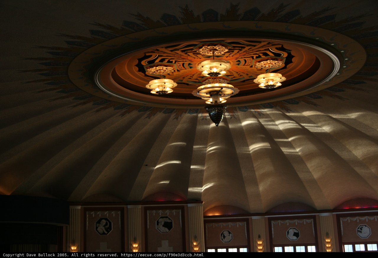 Illuminated Chandelier in Architectural Building