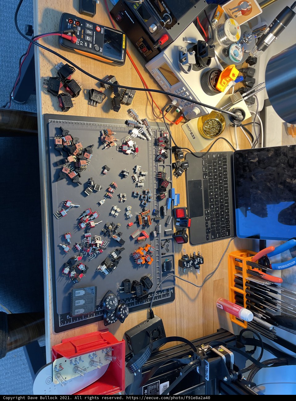 A Worktable of Electronics.