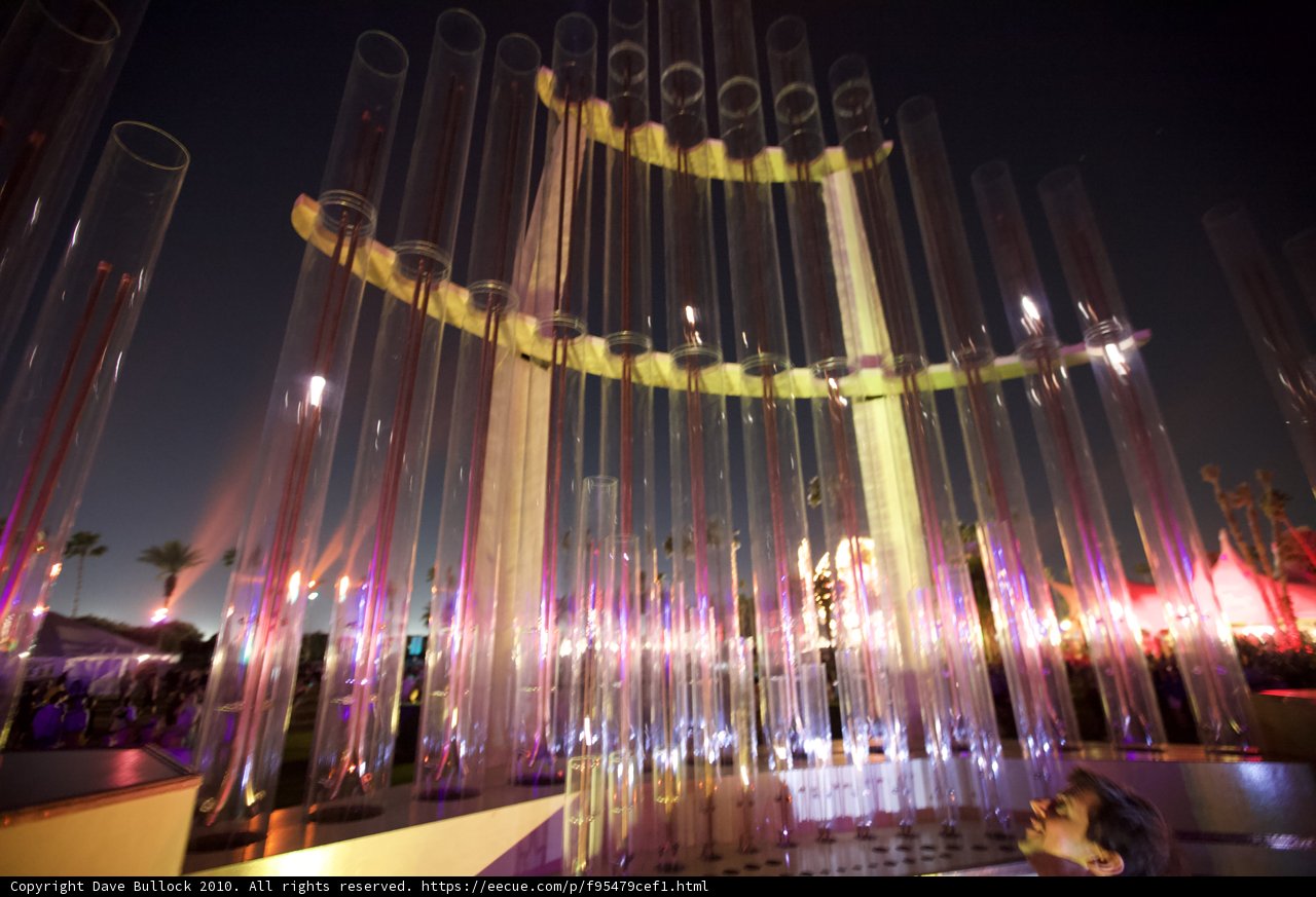 Tower of Illuminated Bottles