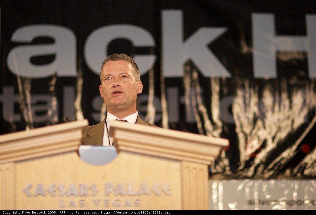 Addressing the crowd