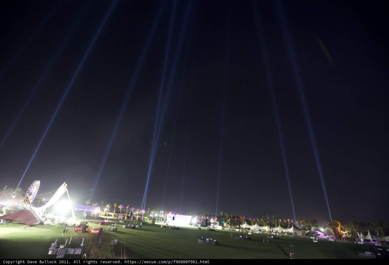 Illuminated Field at Coachella Music Festival