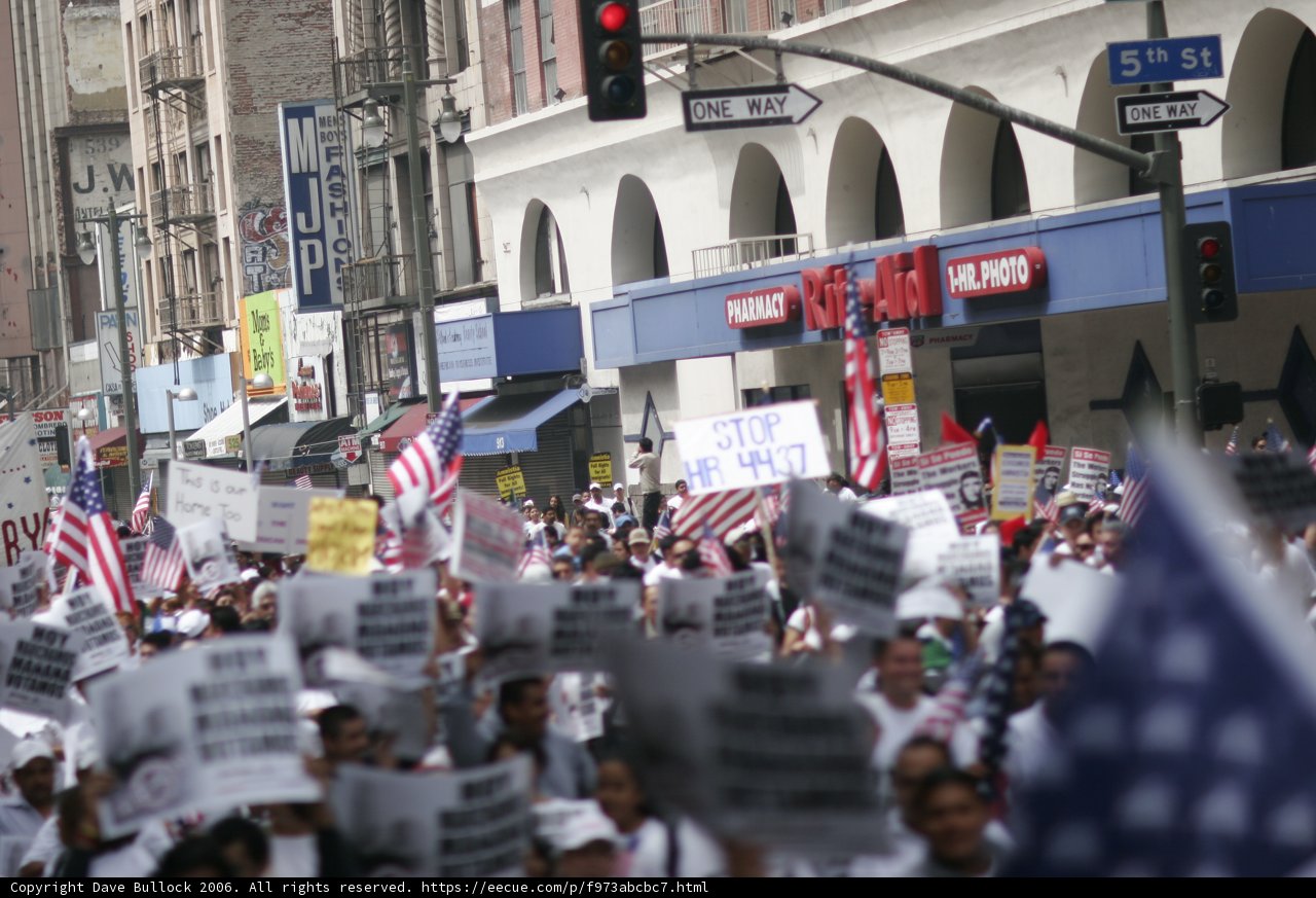 Vibrant Protest March in Urban Metropolis