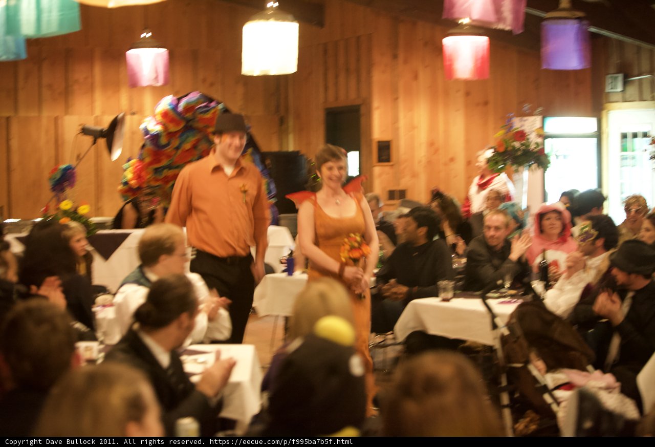Wedding Guests Walking Down the Hall