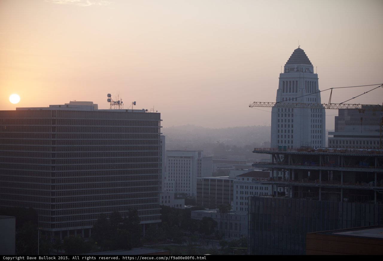 Downtown LA Sunset Skyline