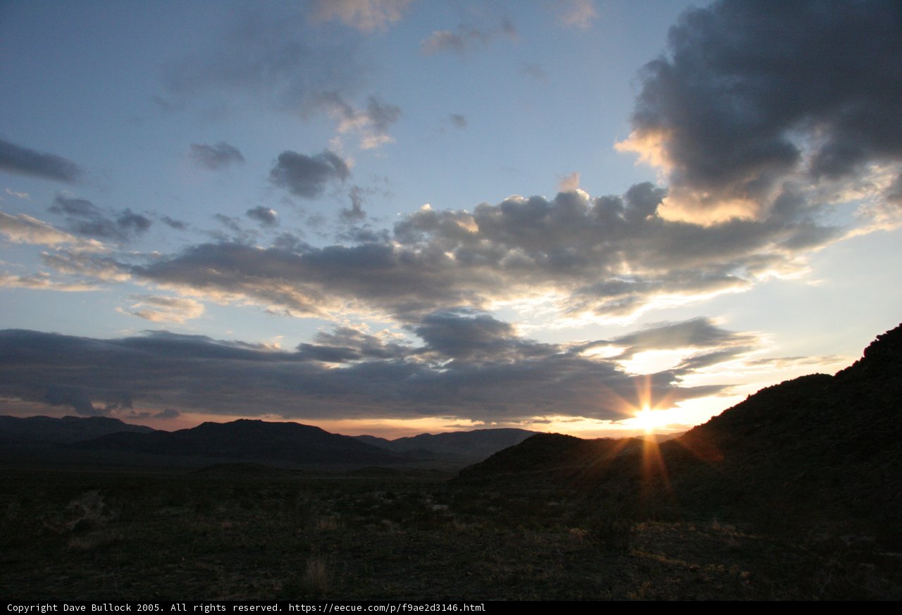 Desert Sunset with Flare