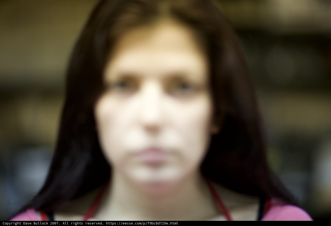 Blurred Portrait of a Young Woman