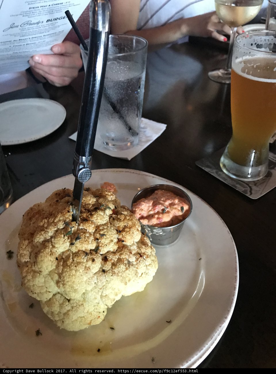 A hearty meal with a refreshing pint