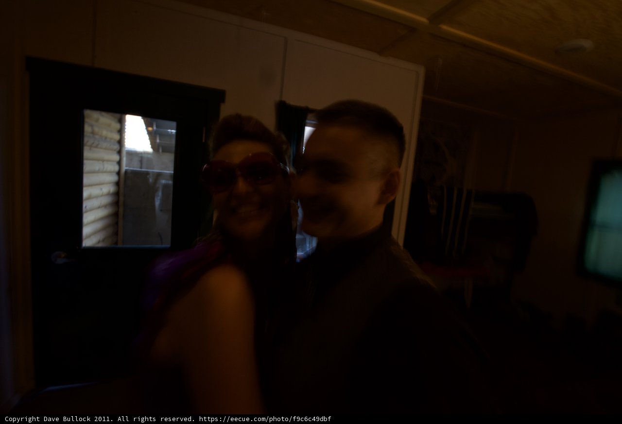 The Wickstroms Celebrate: A Romantic Moment in the Dark