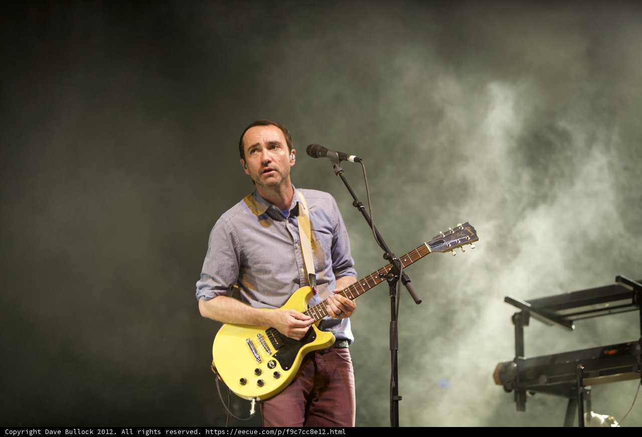 Rocking the Stage with his Yellow Guitar