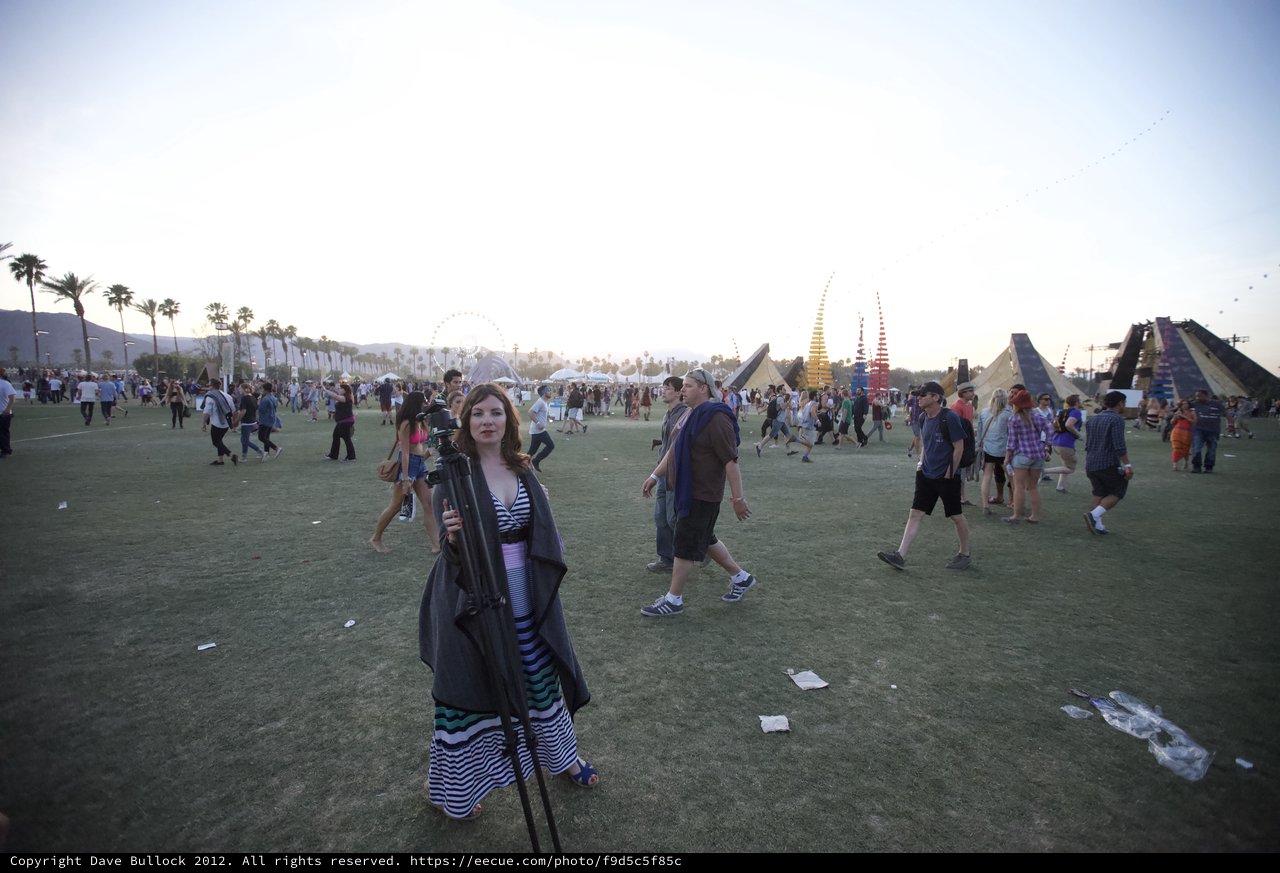 Photographer at Coachella Music Festival Golden Hour
