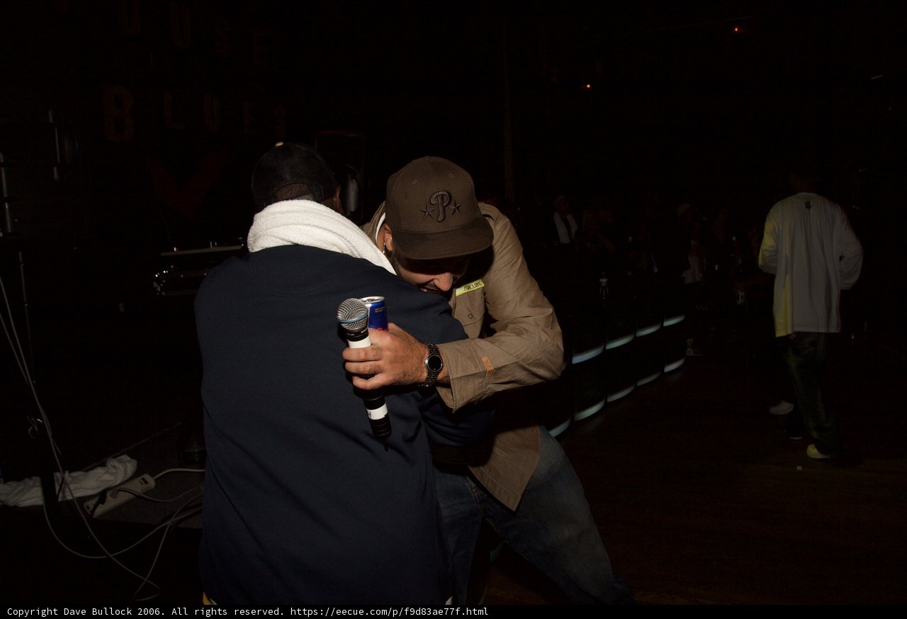 Heartwarming Embrace on Stage
