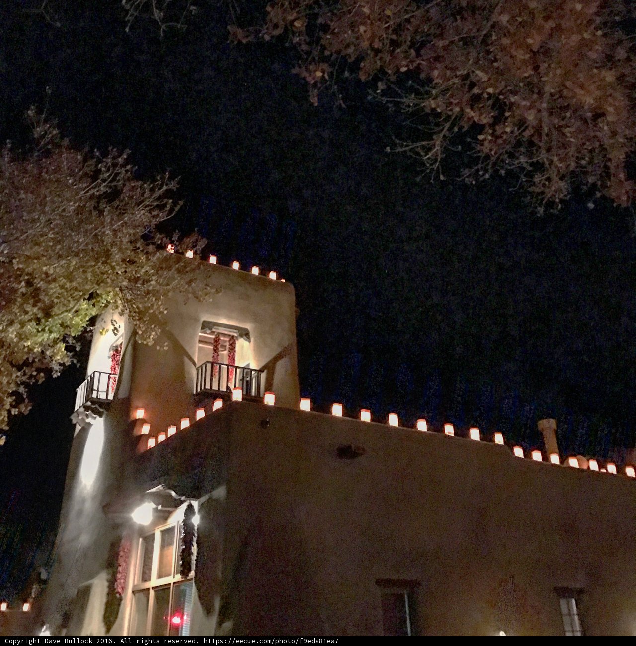 Villa with Lights on Roof