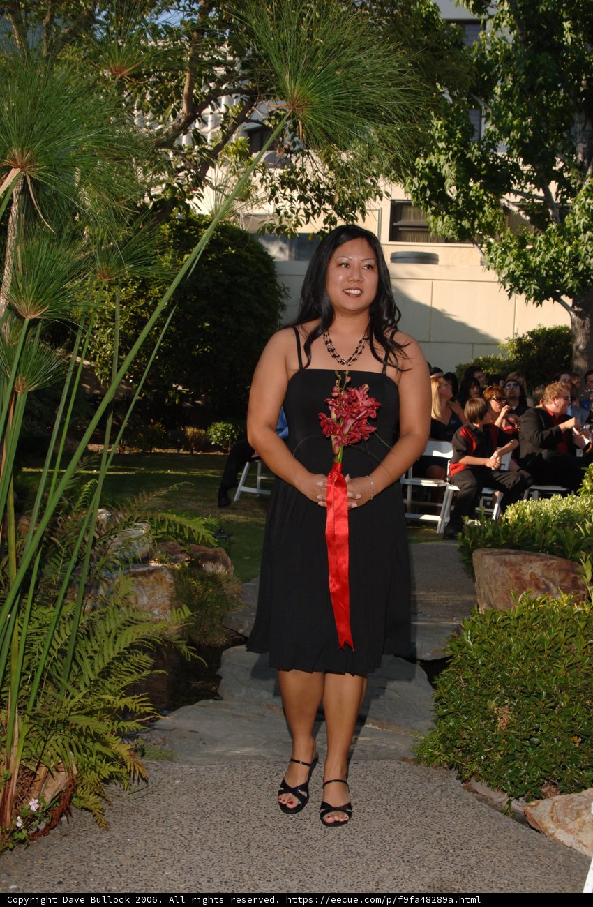 Stunning Evening Gown in a Lush Garden
