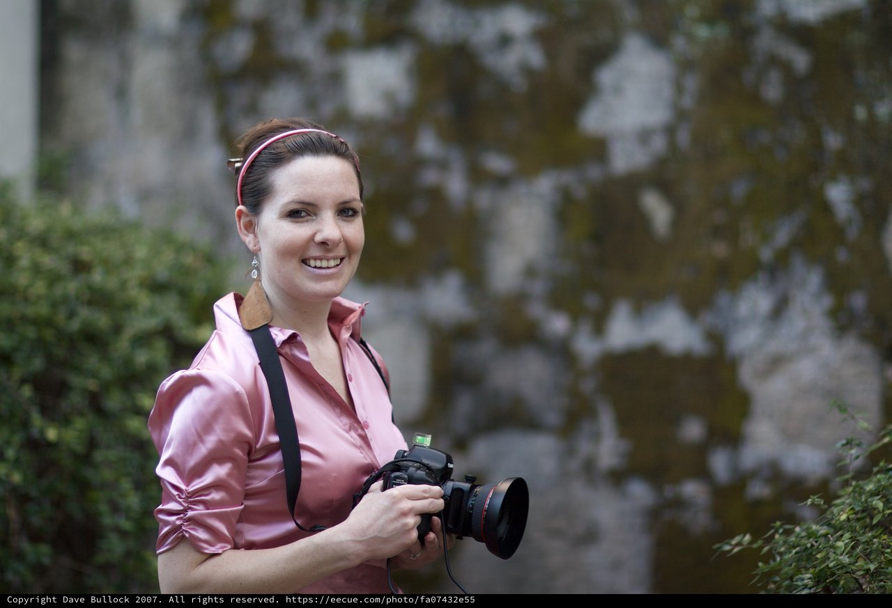 Smiling Photographer at Santa Barbara Mission Gardens