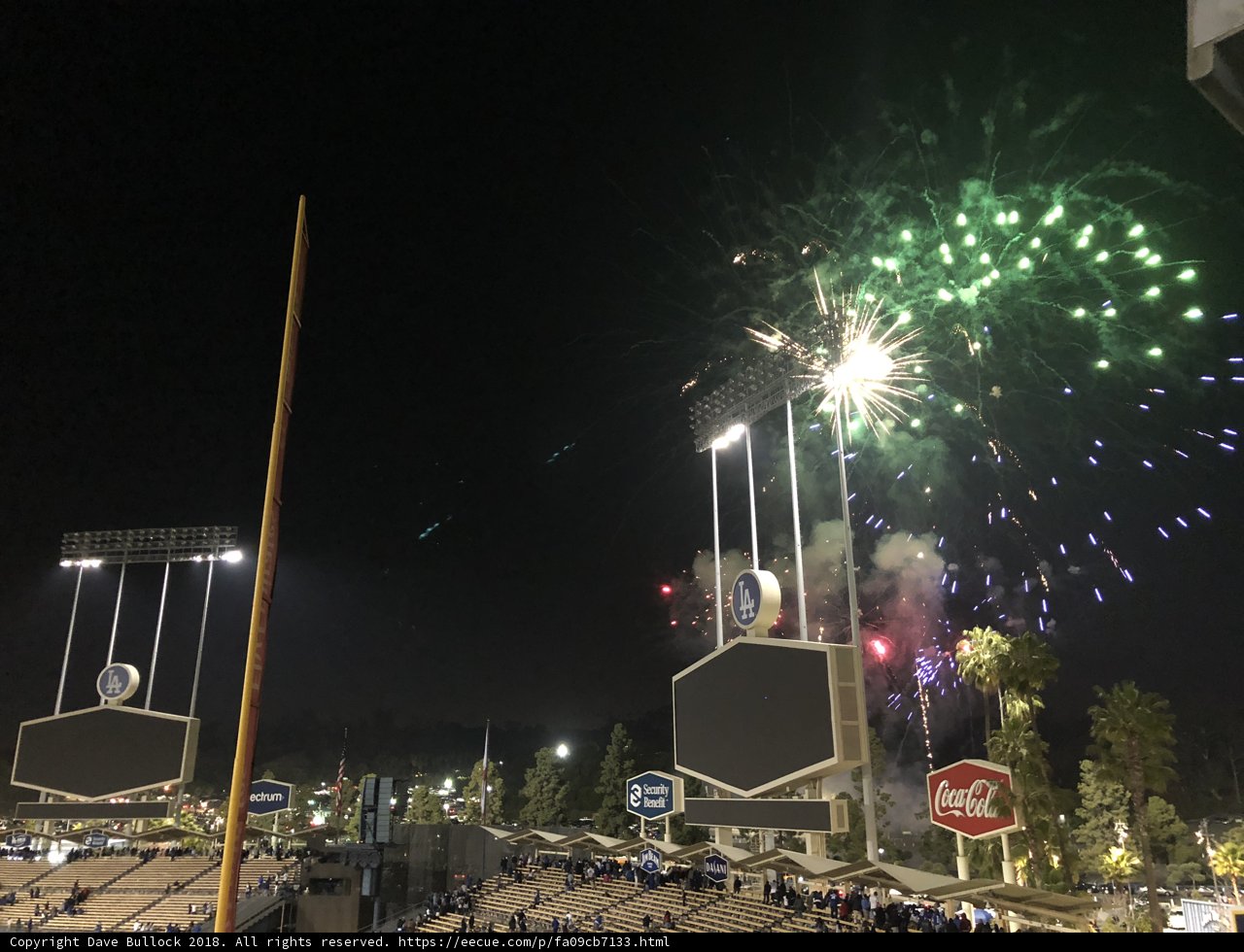 Explosive Show at Dodgers Stadium