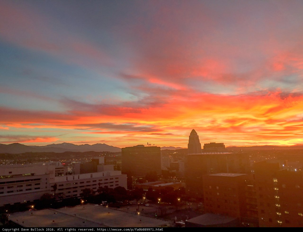 Sunset Over The City Of Angels