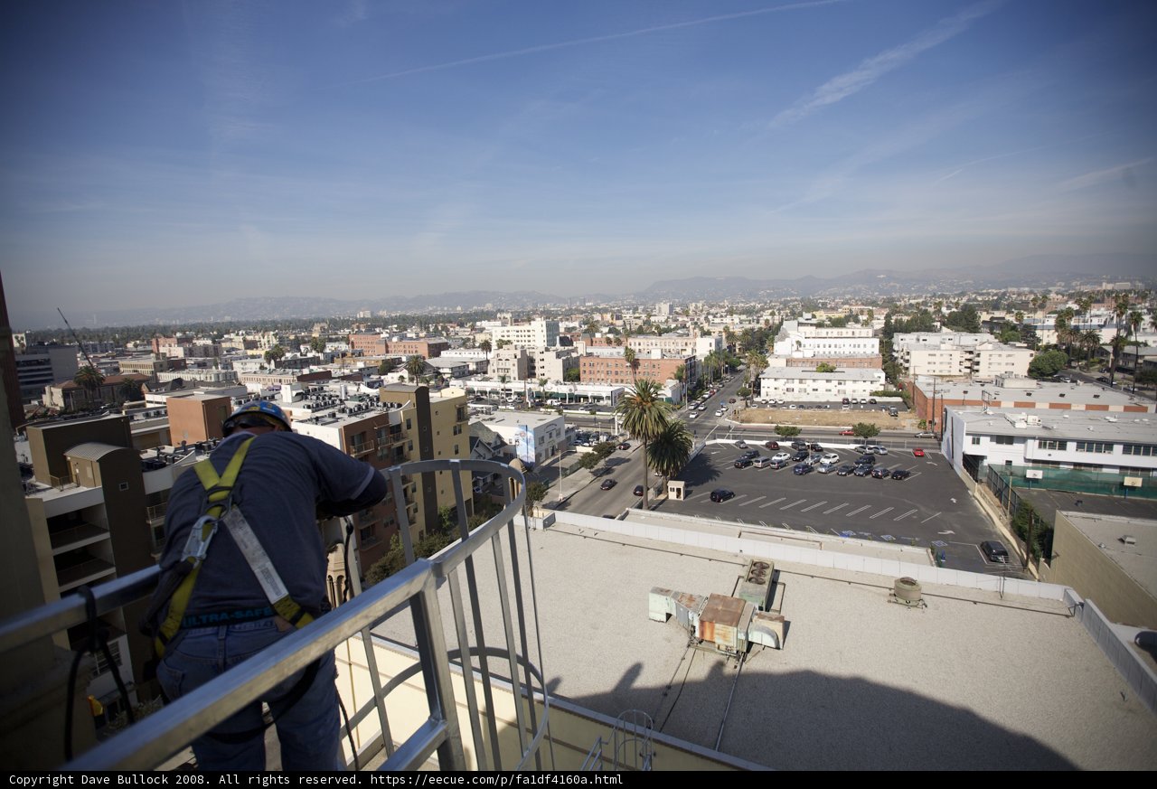 Urban Worker on a Highrise