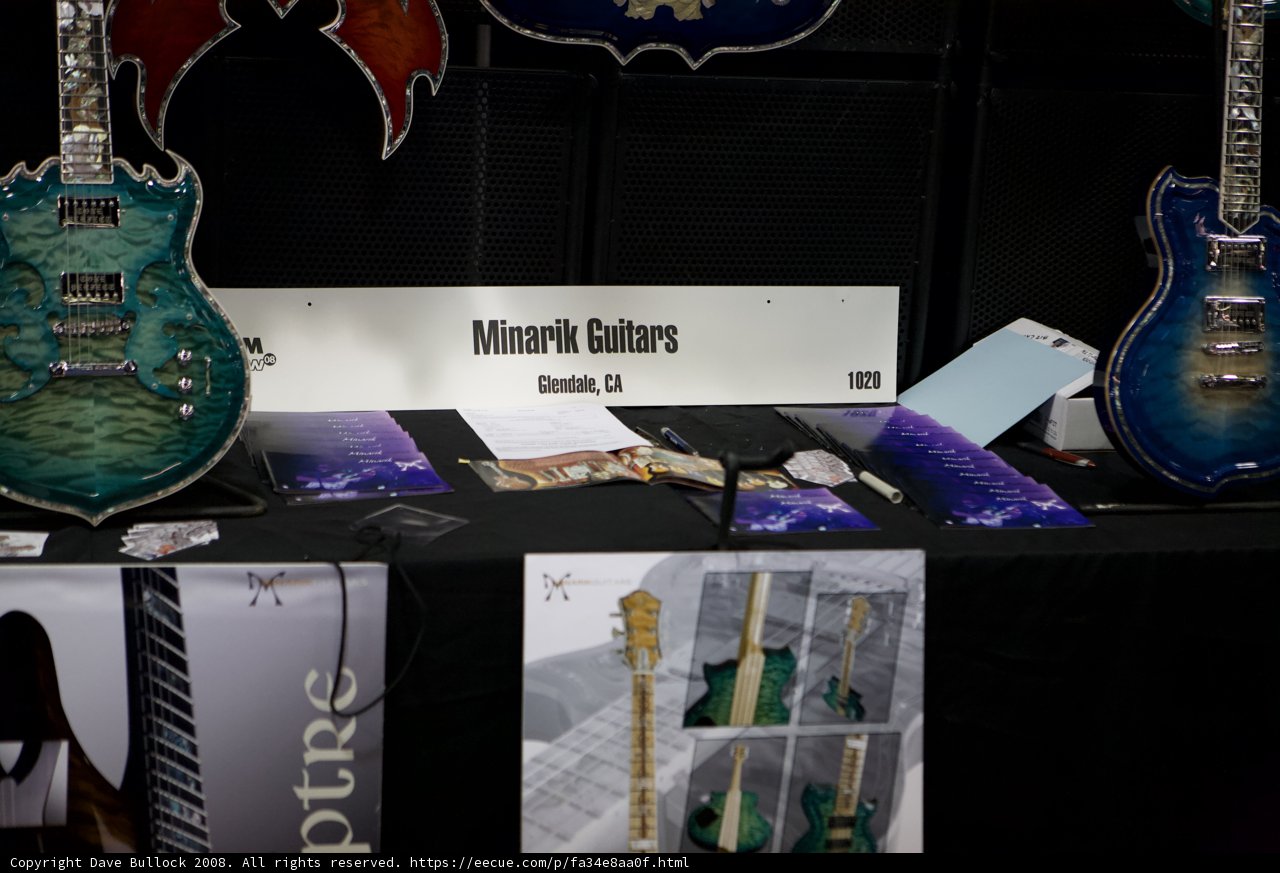 Trio of Guitars on Display