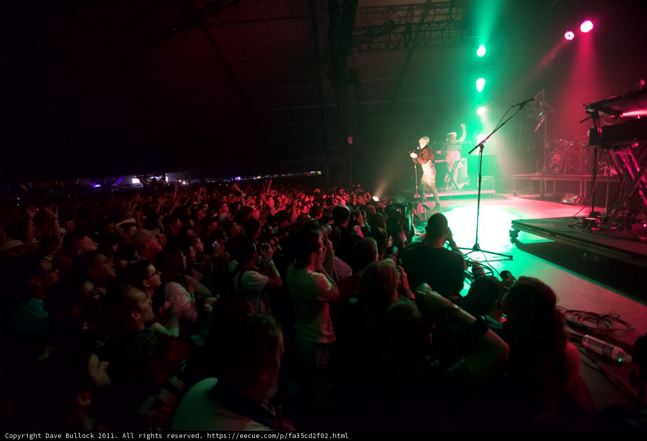 Green and Red Lights at Coachella Concert