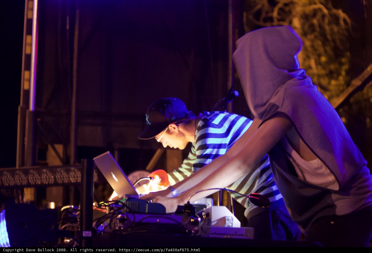 Hooded Deejay at Club Concert