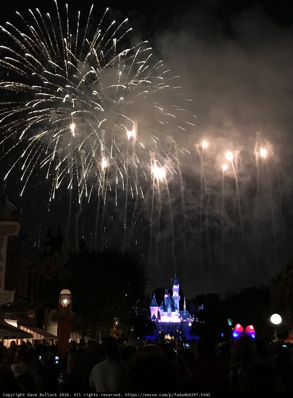 Spectacular Fireworks Display over Disneyland Castle