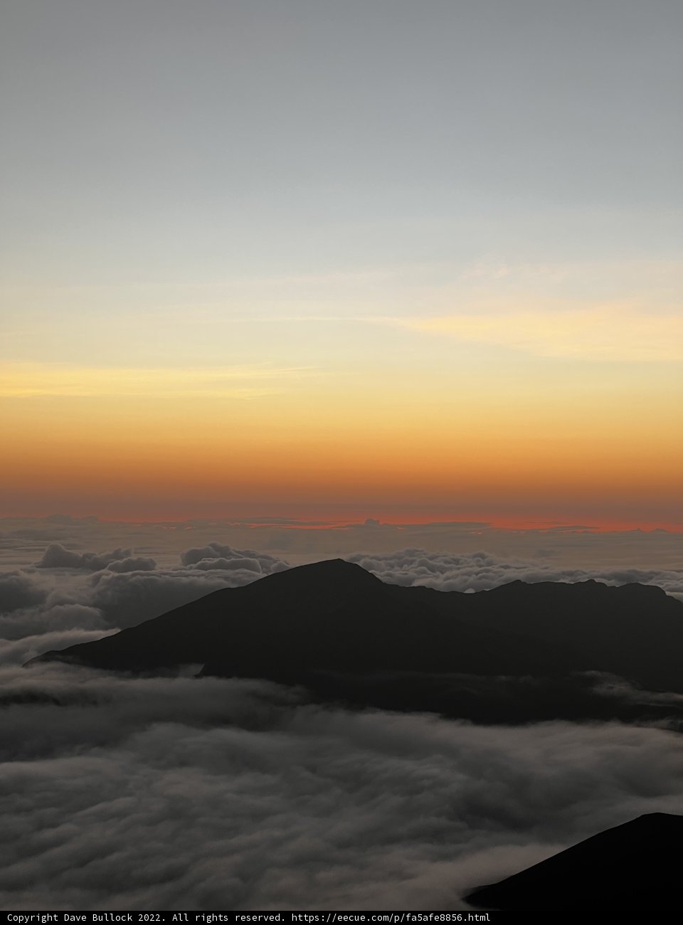 Sunrise Over the Clouds at Haleakalā National Park