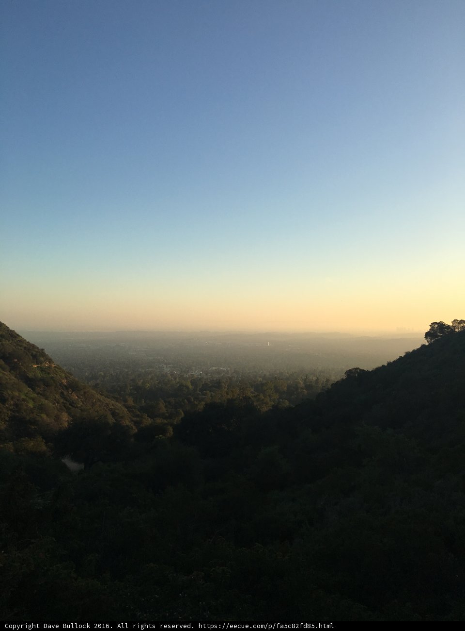 Sunset over Angeles National Forest