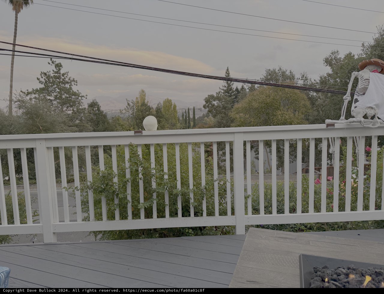 Quiet Deck Evening with Garden View