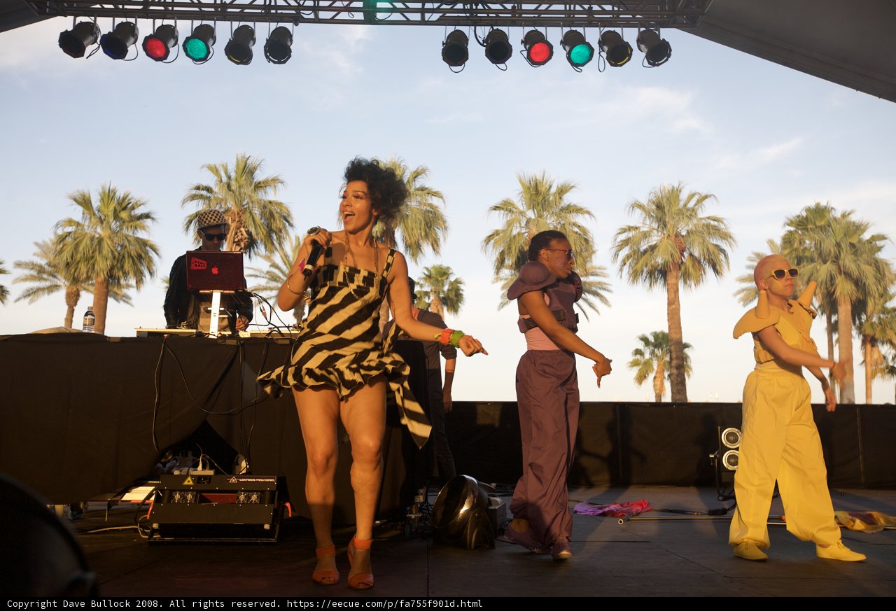 Entertainers on Stage at Coachella Music Festival