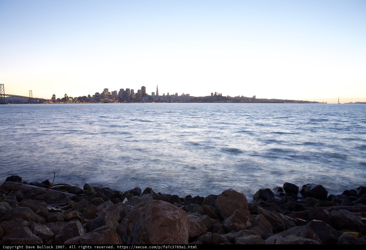 Scenic Views of San Francisco's Skyline from the Shoreline
