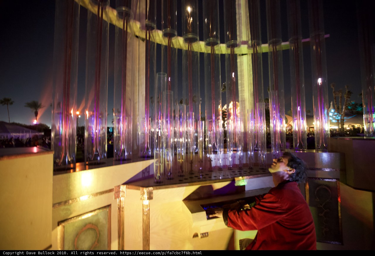 Piano in the Illuminated Fountain