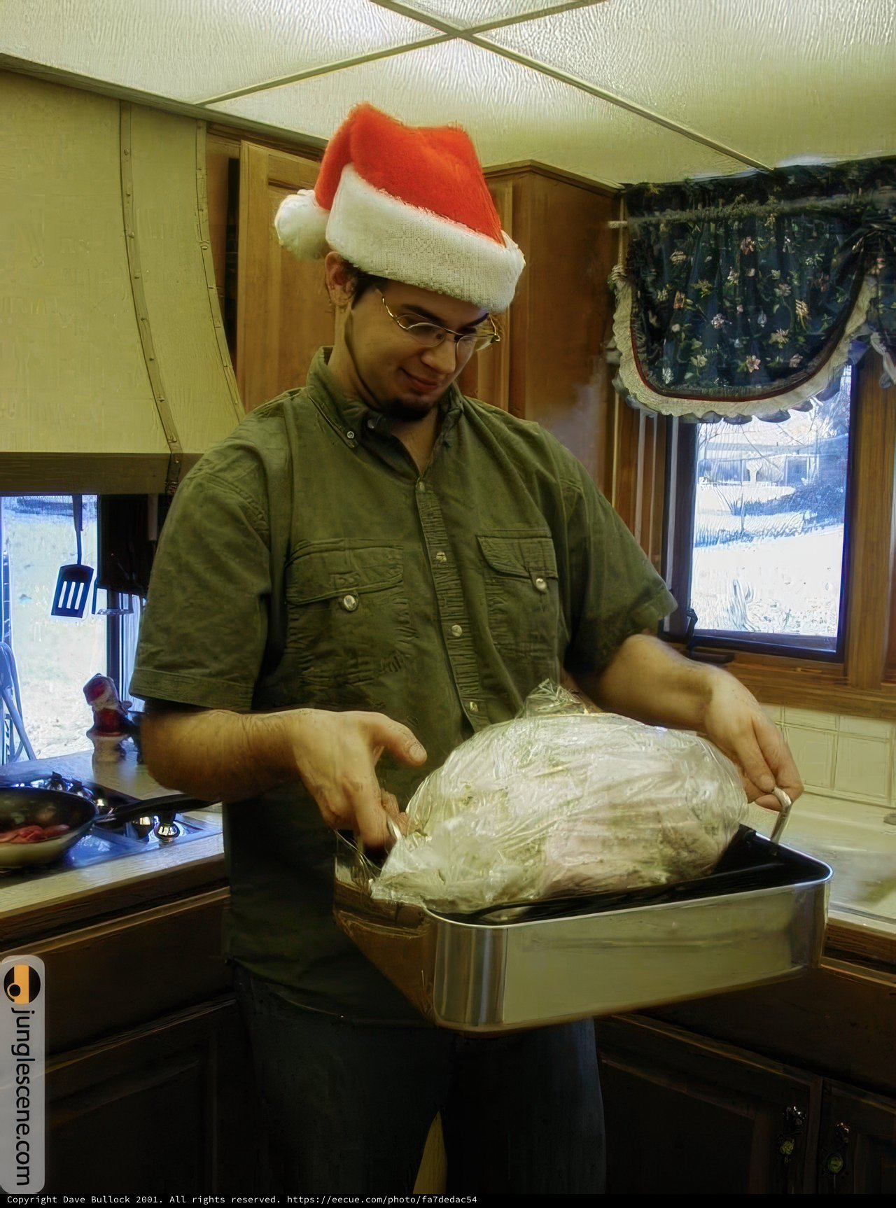 Santa Dave with his Festive Turkey