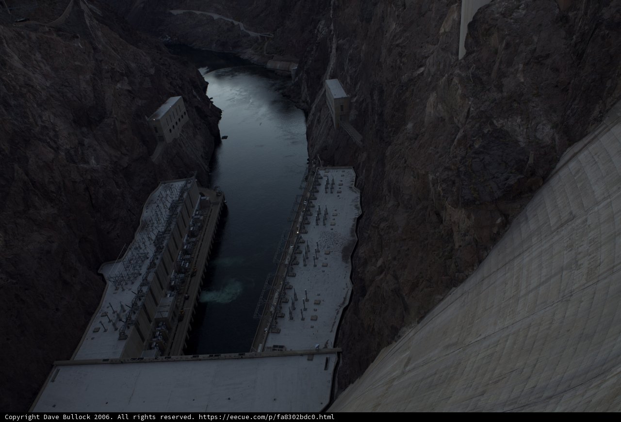 A Breathtaking View of Hoover Dam from the Top of the Canyon