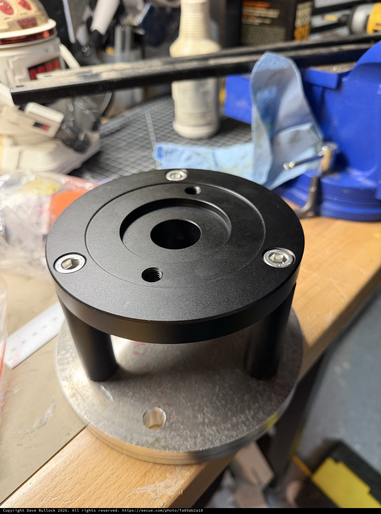 Black Anodized Aluminum Telescope Adapter Mount Assembly