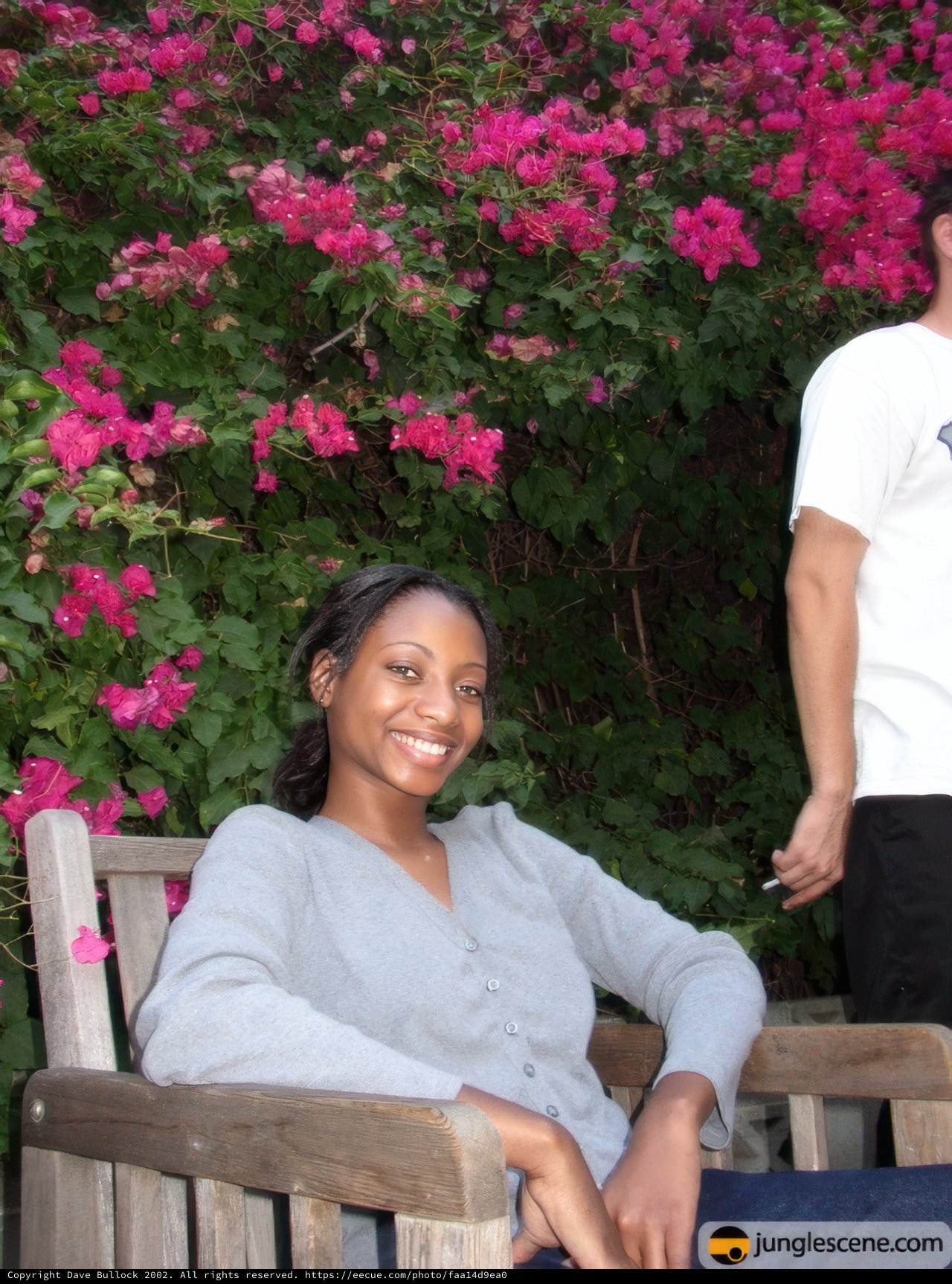 Serene Moment on the Garden Bench