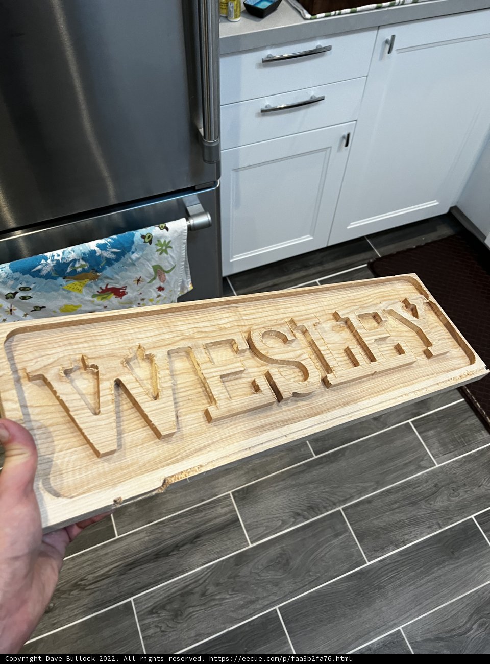 Wesley's Wooden Sign